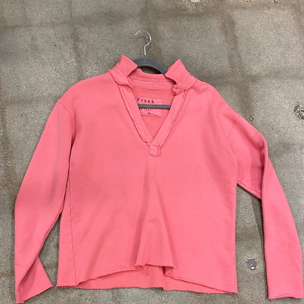 Frank & Eileen Coral V-Neck Sweatshirt